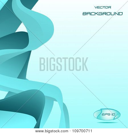 Blue Background With Waves Abstract