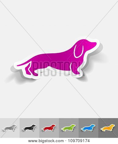 realistic design element. german badger-dog