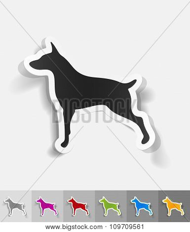 realistic design element. doberman