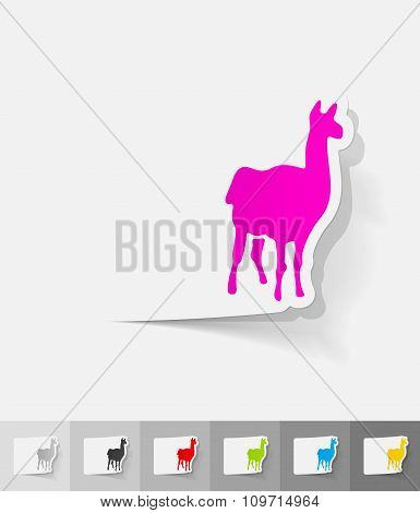 realistic design element. lama