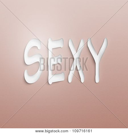 text on the wall or paper, sexy