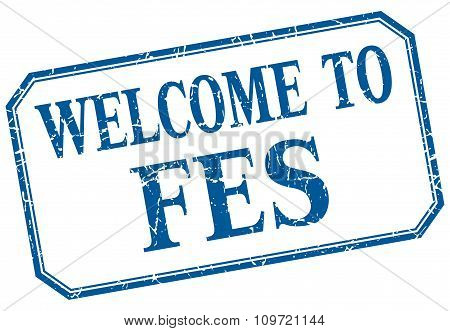 Fes - Welcome Blue Vintage Isolated Label