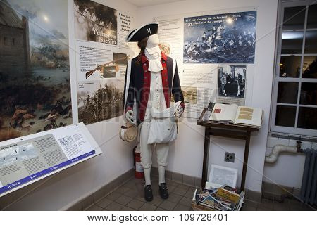 British Uniform Mannequin Inside The Old Stone House