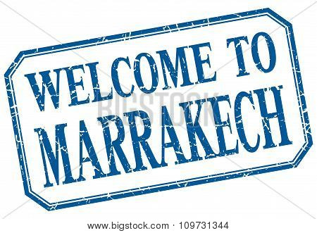 Marrakech - Welcome Blue Vintage Isolated Label