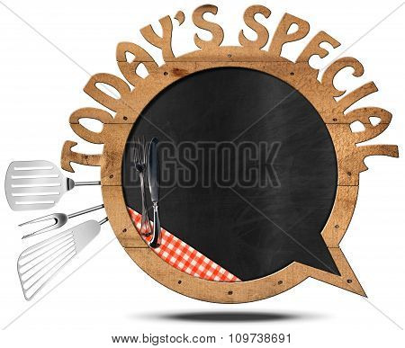 Today's Special - Blackboard Speech Bubble Shaped