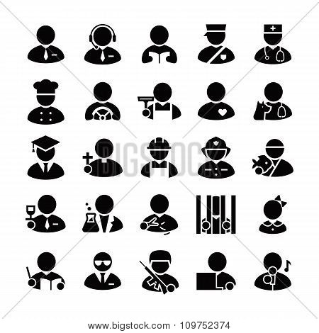 Occupations vector icons