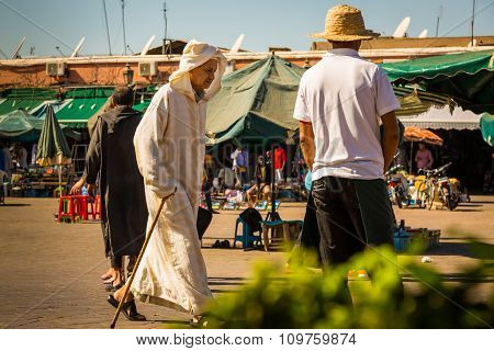 On The Jemaa El Fna Square In Marrakesh