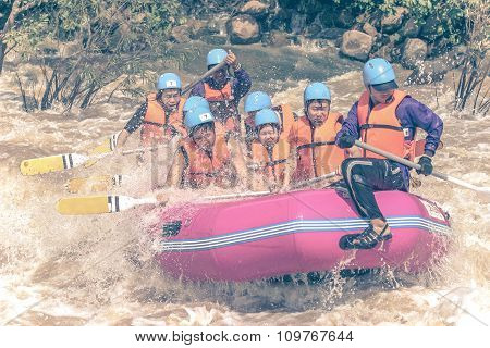 Phitsanulok, Thailand - August 21: Rafting On The River Khek On August 21, 2005 In Phitsanulok. The