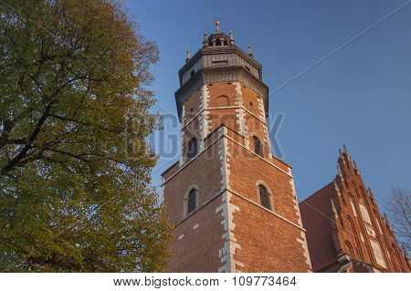 Poland, Kraków, Kazimierz, West  End Of Corpus Christi Gothic Church
