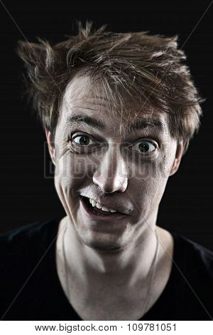 crazy man portrait