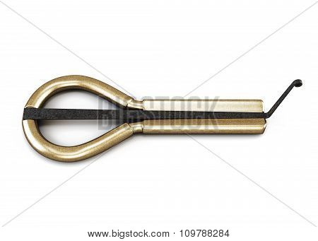 Jew's Harp Isolated On White Background. 3D.