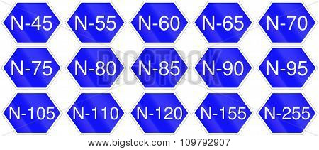 Collection Of Pakistan National Highway Road Shields