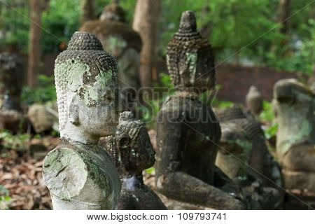 Buddha Statue In Wat Umong, Chiang Mai, Travel Northern Thailand, Thailand
