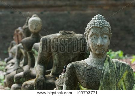 Buddha Statue In Wat Umong, Chiang Mai, Travel Northern Thailand, Thailand