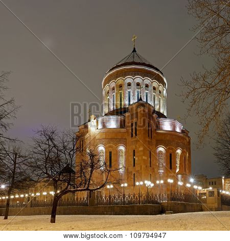 classical Armenian cathedral in Moscow