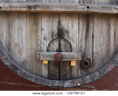 Ancient Weathered Wine Barrel