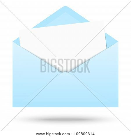 Colored Envelope With Empty Paper