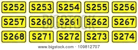 Collection Of Chinese Numbered Provincial Road Markers