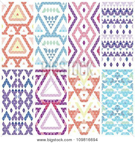 Set of eight patterns.