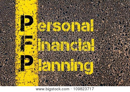 Accounting Business Acronym Pfp Personal Financial Planning