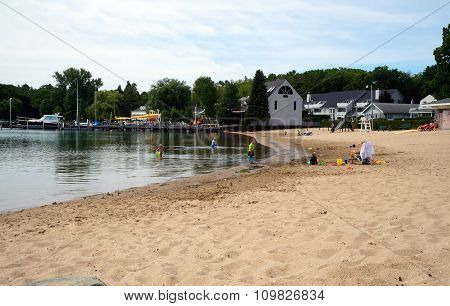 Children Playing at the Beach