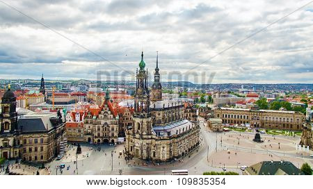 Historical Center Of The Dresden Old Town. Dresden Has A Long History As The Capital And Royal Resi