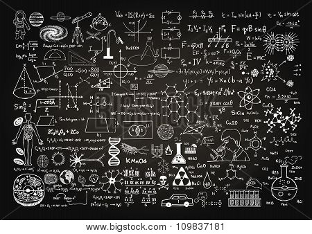 Science On Chalkboard
