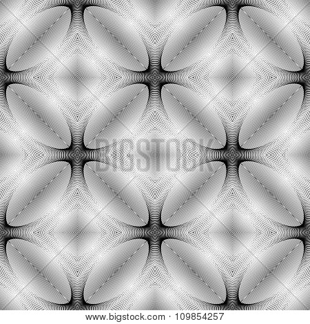 Design Seamless Monochrome Ellipse Pattern