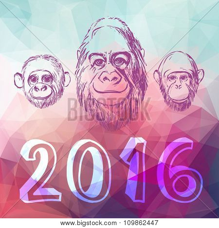 Abstract postcard 2016
