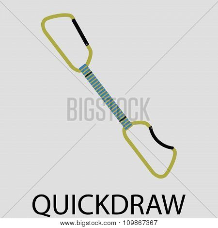 Quickdraw climbing icon