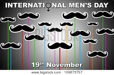 Illustration of Moustache Designs for International Mens Day