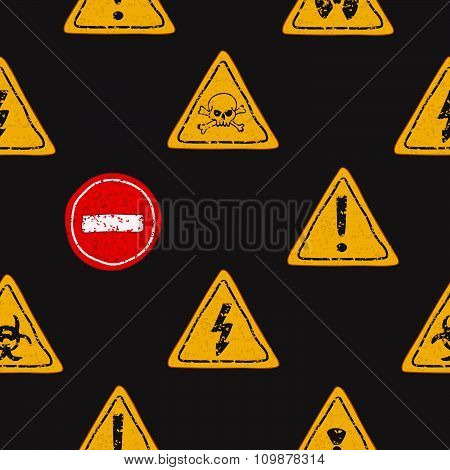 Pattern of yellow signs