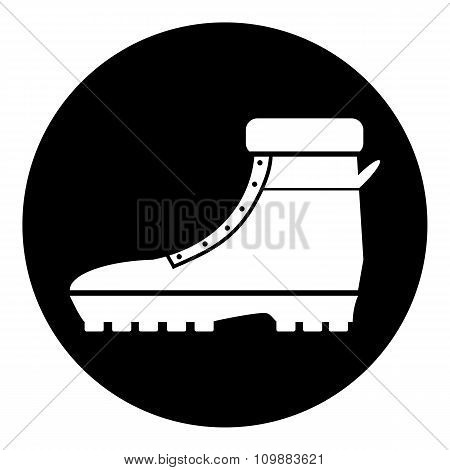 Boot Icon On White.