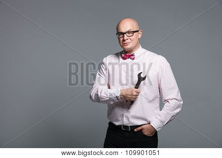 Business Trainer Showing The Sales Tools