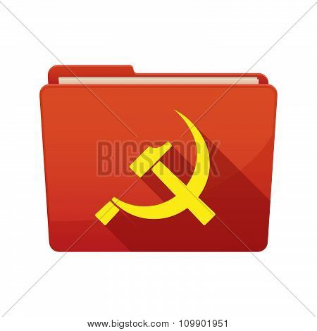 Long Shadow  Binder With   The Communist Symbol