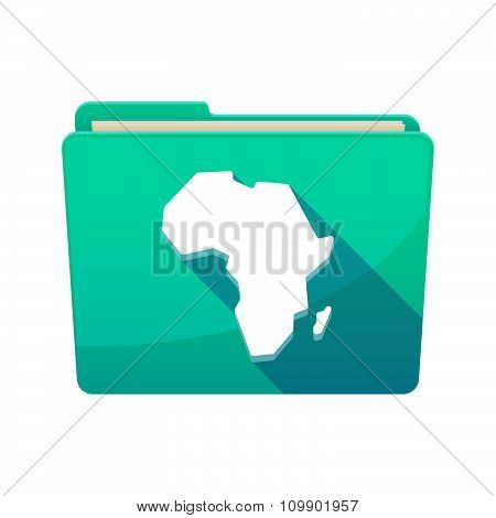 Long Shadow  Binder With   A Map Of The African Continent