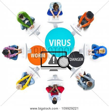 Virus Internet Security Phishing Spam Concept