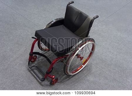 Wheelchair Close-up View From Above. Medical Equipment