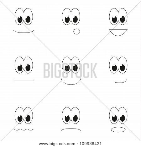 Set For Your Cartoon Characters - 9 Different Emotions