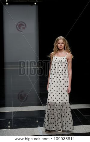 ST. PETERSBURG, RUSSIA - OCTOBER 28, 2015: Collection of Fashion House KOGEL at the fashion show during Mercedes-Benz Fashion Day St. Petersburg. It is one of the city's most popular fashion events