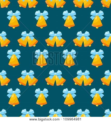 Merry Christmas seamless pattern jingle bell