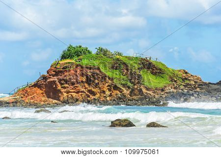 A Small Island Among The Waves