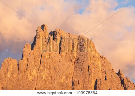 High Mountain At Twilight