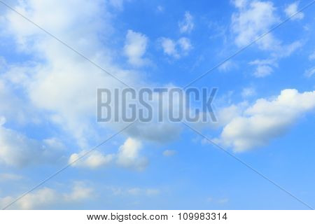 White clouds in a blue sky. Sky background