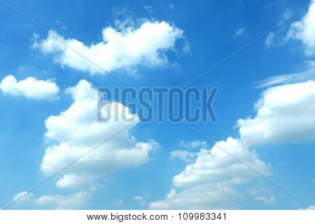 White clouds in a blue sky. Sky background