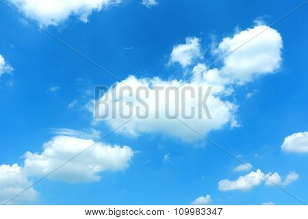 White clouds in a blue sky. Sky background