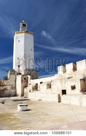 Mosque minaret in El-Jadida, Morocco, Africa