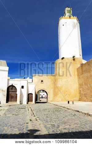 Mosque minaret in El-Jadida, Morocco, Africa