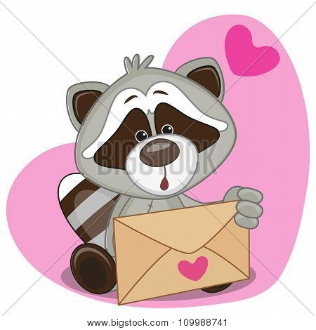 Raccon With Envelope