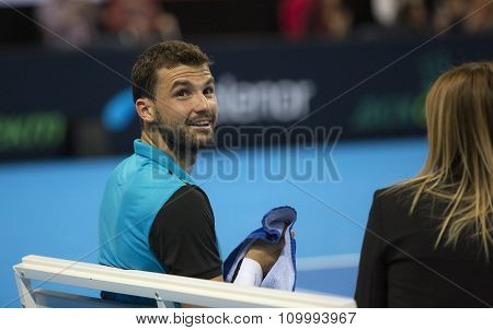 Grigor Dimitrov Defeated Monfils In A Demonstrative Match In Arena Armeec Hall, Sofia